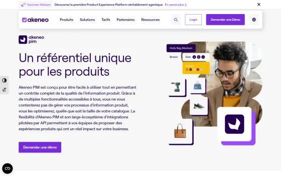 Startpagina van Akeneo PIM (akeneo.com), vastgelegd op 21 oktober 2026