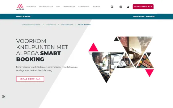 Page d’accueil de Alpega Smart Booking (alpegagroup.com), capturée le 21 octobre 2026