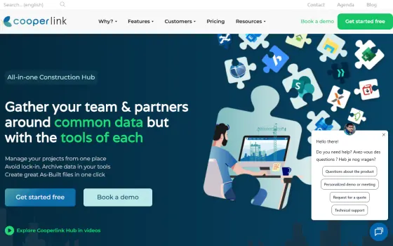 Startpagina van Cooperlink (cooperlink.io), vastgelegd op 21 oktober 2026