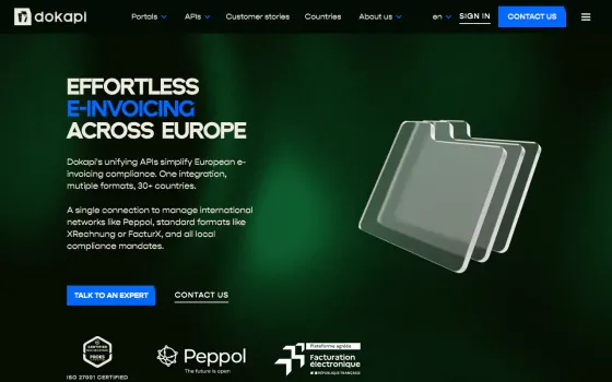 Startpagina van Dokapi (dokapi.io), vastgelegd op 21 oktober 2026
