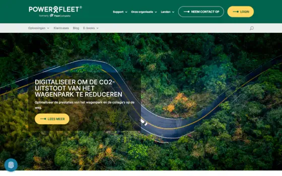 Startpagina van Fleet Complete (Powerfleet) (fleetcomplete.be), vastgelegd op 21 oktober 2026