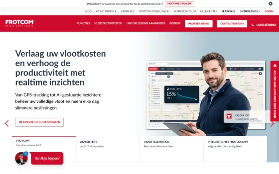 Startpagina van Frotcom (frotcom.com), vastgelegd op 21 oktober 2026