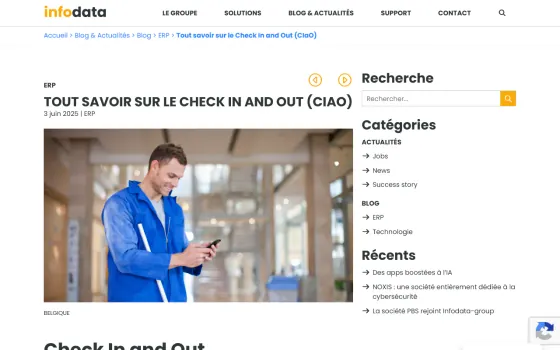 Startpagina van Integrix Pointage - CIaO (infodata-group.eu), vastgelegd op 21 oktober 2026