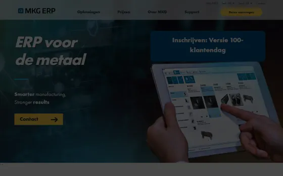 Startpagina van MKG (mkg.eu), vastgelegd op 21 oktober 2026