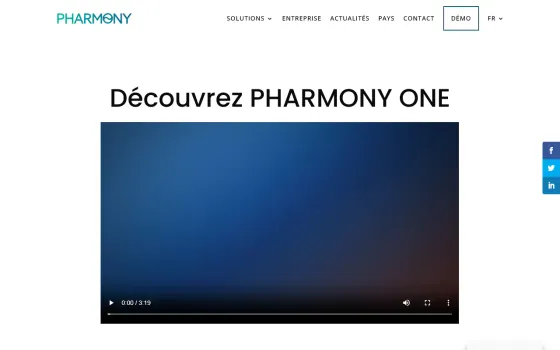Startpagina van PHARMONY ONE (pharmony.be), vastgelegd op 21 oktober 2026