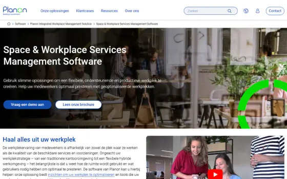 Startpagina van Planon Workplace App (planonsoftware.com), vastgelegd op 21 oktober 2026