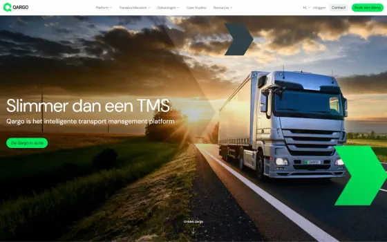 Startpagina van Qargo (qargo.com), vastgelegd op 21 oktober 2026