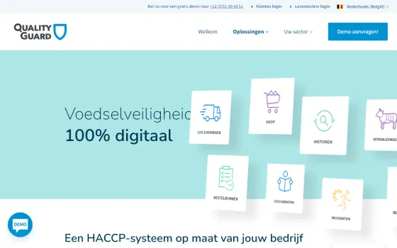 Startpagina van Quality Guard (qualityguard.com), vastgelegd op 21 oktober 2026