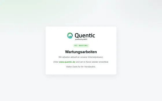 Page d’accueil de Quentic (quentic.com), capturée le 21 octobre 2026