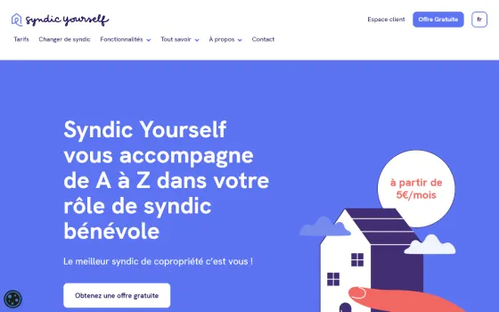 Startpagina van Syndic Yourself (syndicyourself.be), vastgelegd op 21 oktober 2026